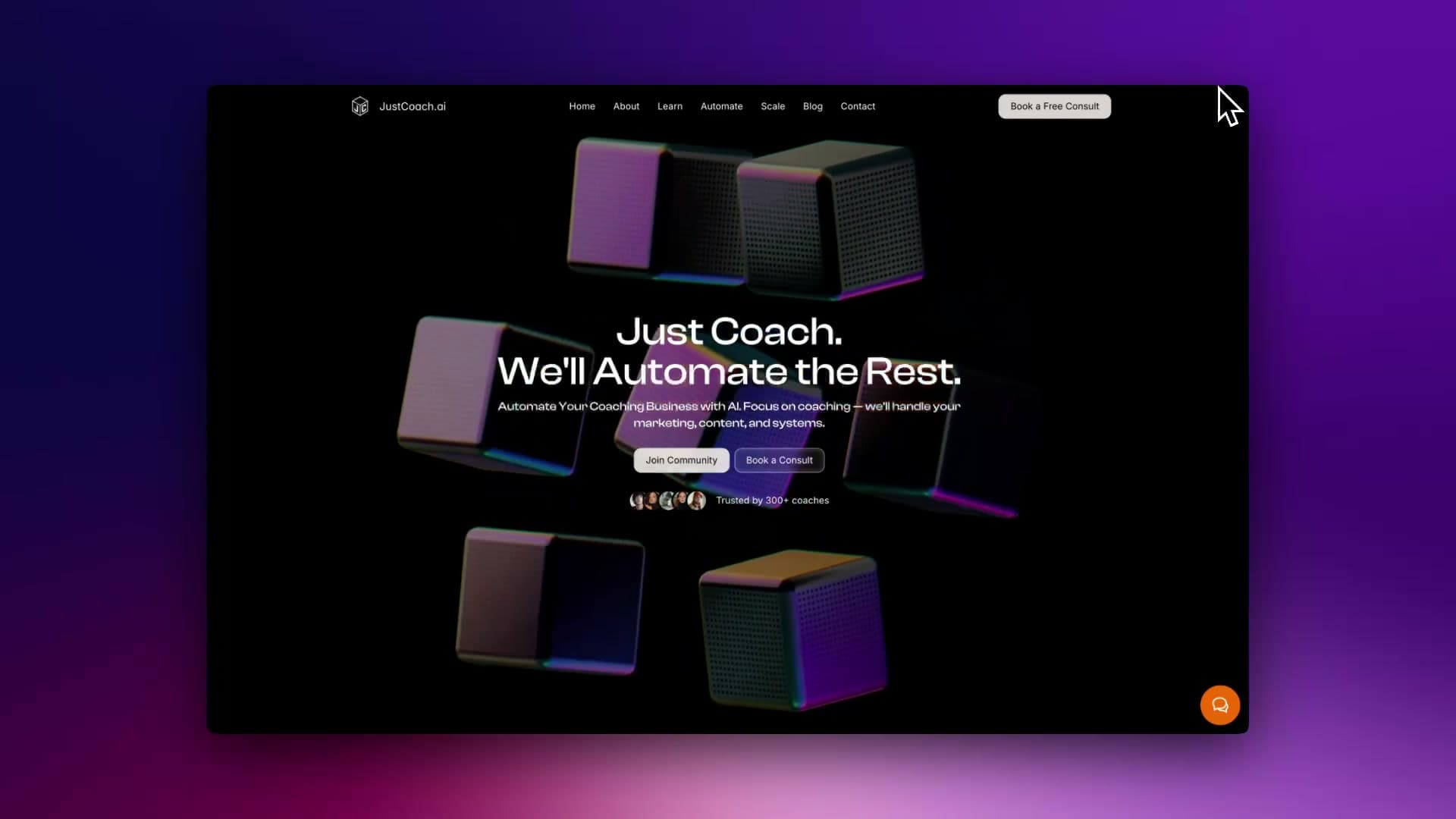 JustCoach.ai portfolio preview