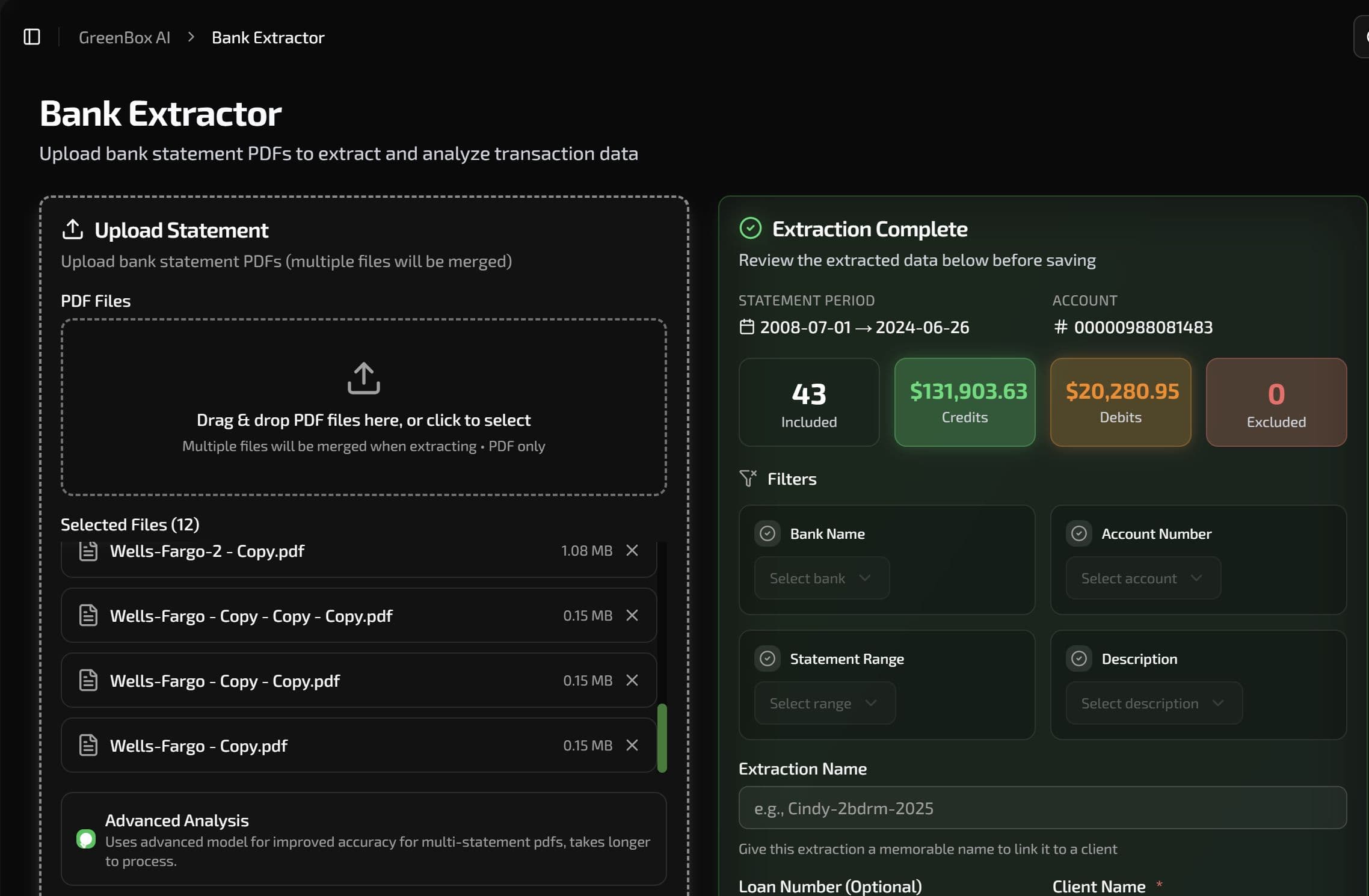 GreenBox Loans interface view 2